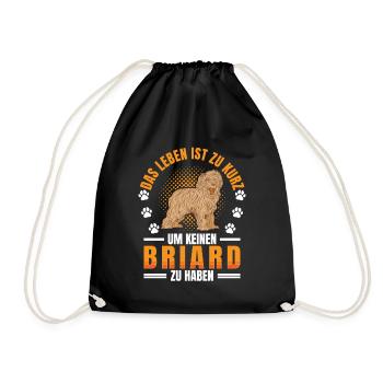 Keinen Briard haben Berger de Brie - Turnbeutel - Schwarz - Vorne