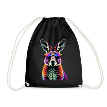 Wallaby Australie Outback Kangourou doux sauvage - Sac de sport léger - noir - Devant