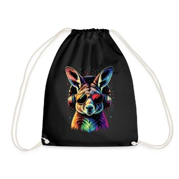 Wallaby Australie Outback Kangourou doux sauvage - Sac de sport léger - noir - Devant