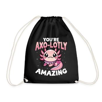 Vous êtes Axo-Lotly Incroyable Mignon Axolotl - Sac de sport léger - noir - Devant