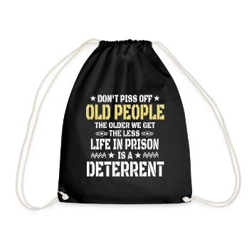 Funny Old People  - Sac de sport léger - noir - Devant