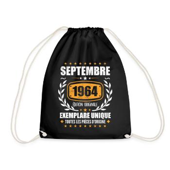 September 1964 Unique copy - September 1964 - Drawstring Bag - black - Front