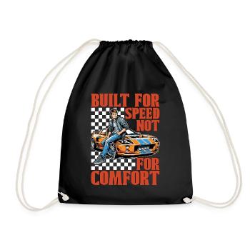 Car Racing Built For Speed Street Racing Lover - Drawstring Bag - black - Front