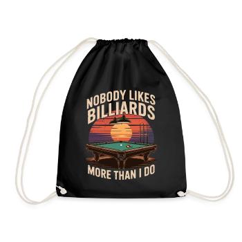 Personne n’aime le billard plus que moi - Sac de sport léger - noir - Devant