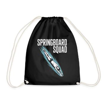 Diving diving board - Drawstring Bag - black - Front