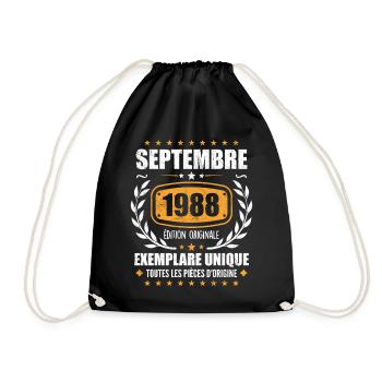 Septembre 1988 Exemplaire Unique - Septembre 1988 - Sac de sport léger - noir - Devant