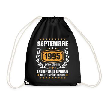 September 1995 Unikat - September 1995 - Turnbeutel - Schwarz - Vorne