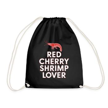 Red Cherry Shrimp Lover - Drawstring Bag - black - Front