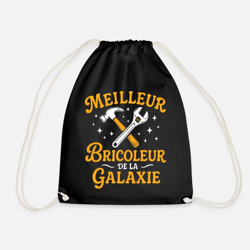 Best Tinkerer in the Galaxy - Drawstring Bag - black