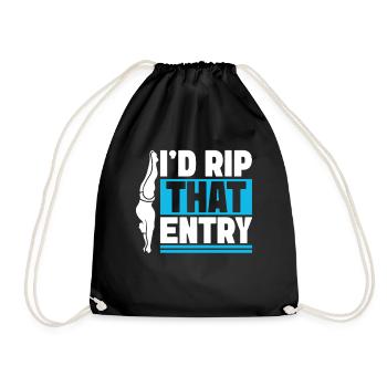 Diving diving board - Drawstring Bag - black - Front