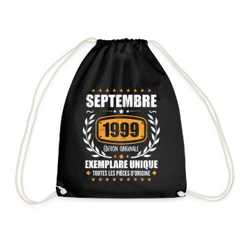 September 1999 Unique copy - September 1999 - Drawstring Bag - black - Front