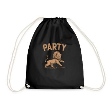 Party Loewe - Drawstring Bag - black - Front