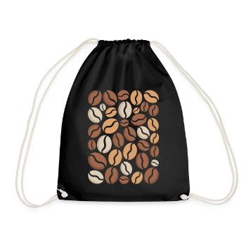 Amateur de motif de grains de café - Sac de sport léger - noir - Devant