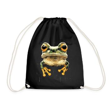 Grenouille Petit Crapaud Grenouille Grenouille Prince Grenouilles - Sac de sport léger - noir - Devant