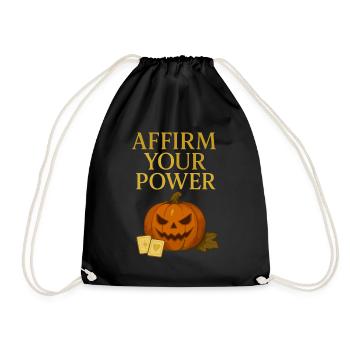 Affirm Your Power Kürbis - Turnbeutel - Schwarz - Vorne