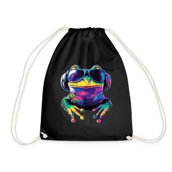 Grenouille Petit Crapaud Grenouille Grenouille Prince Grenouilles - Sac de sport léger - noir - Devant
