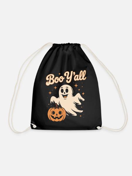Boo Y all Halloween Funny Ghost - Turnbeutel - Schwarz