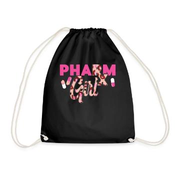 Pharmacy Tech Technician - Drawstring Bag - black - Front