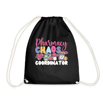 Pharmacy Tech Technician - Drawstring Bag - black - Front