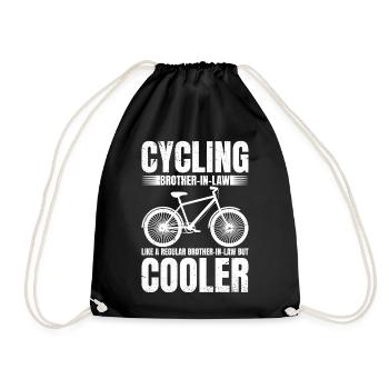 Cycling Brother in law Bike Rider Cyclist - Turnbeutel - Schwarz - Vorne