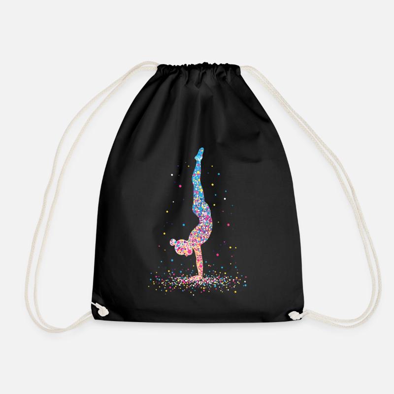 Gymnastics Gymnastastik Acrobatics – Silhouette - Drawstring Bag - black