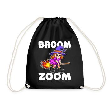 BESEN ZOOM - HEXE HALLOWEEN - Turnbeutel - Schwarz - Vorne
