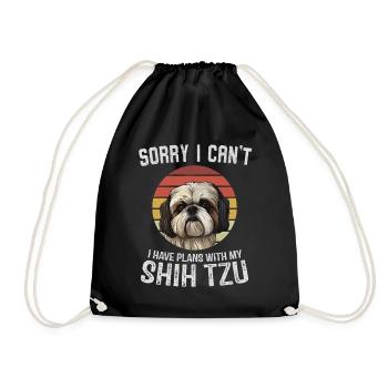T-shirt humoristique Shih Tzu Dog Citation - Sac de sport léger - noir - Devant