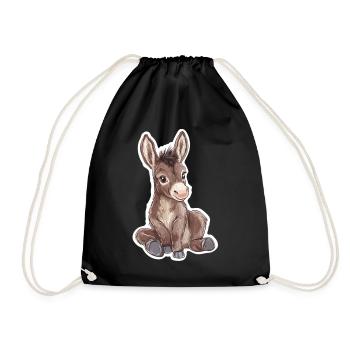 donkey - Drawstring Bag - black - Front