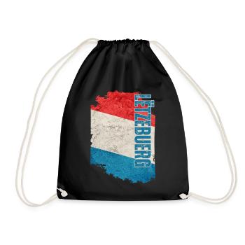 Drapeau du Luxembourg, j’adore le Luxembourg - Sac de sport léger - noir - Devant