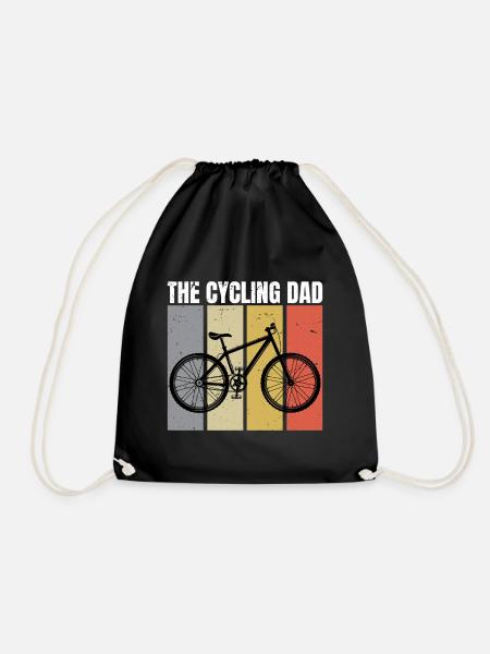 The cycling dad - Turnbeutel - Schwarz