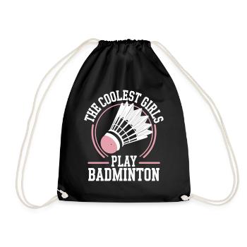 filles de badminton - Sac de sport léger - noir - Devant