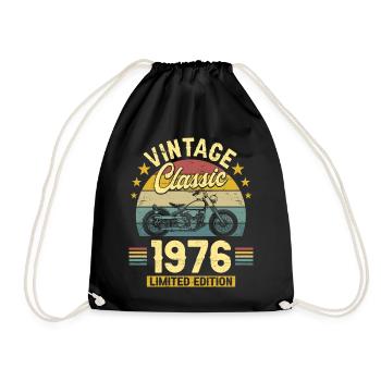 1976 Motard 50 Ans Anniversaire Homme - Sac de sport léger - noir - Devant