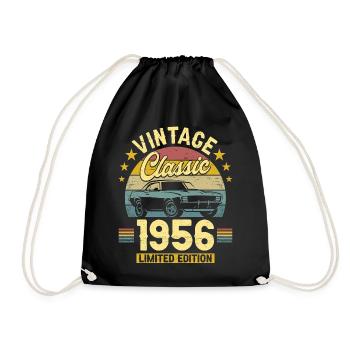 1956 Voiture 70 Ans Anniversaire Homme - Sac de sport léger - noir - Devant