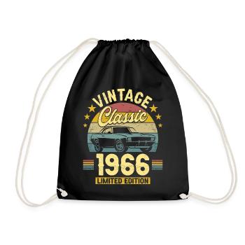 1966 Voiture 60 Ans Anniversaire Homme - Sac de sport léger - noir - Devant