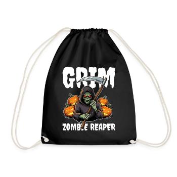 GRIMMIGER ZOMBIE REAPER - ZOMBIE HALLOWEEN - Turnbeutel - Schwarz - Vorne
