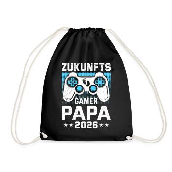 FUTURE GAMER DAD 2026 Funny - Drawstring Bag - black - Front
