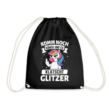 Malle KOMM NOCH NÄHER UND ES KLATSCHT - Turnbeutel - Schwarz - Vorne