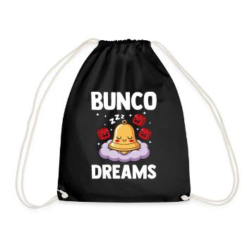 Funny Dice Game Night Gift Bunco Player - Drawstring Bag - black - Front