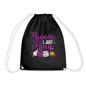Funny Dice Game Night Gift Bunco Player - Drawstring Bag - black - Front