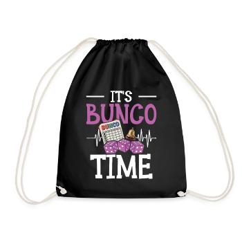 Bunco Players Play Bunco Gift - Drawstring Bag - black - Front