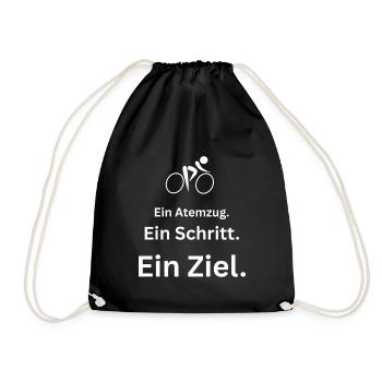 Slogan de motivation vélo vie quotidienne - Sac de sport léger - noir - Devant