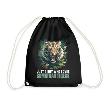 Sumatra-Tiger - Turnbeutel - Schwarz - Vorne