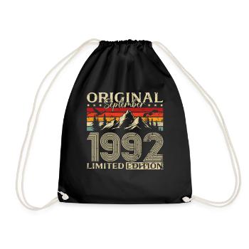 33ème Anniversaire Millésime Septembre Millésime 1992 - Sac de sport léger - noir - Devant