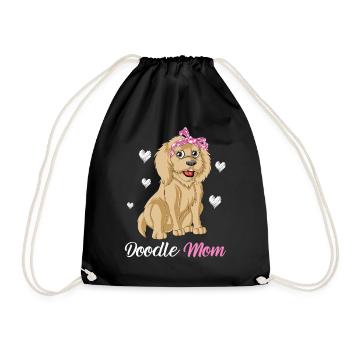 Stolze Golden Doodle Mama – Perfekte Geschenk-Vibes - Turnbeutel - Schwarz - Vorne