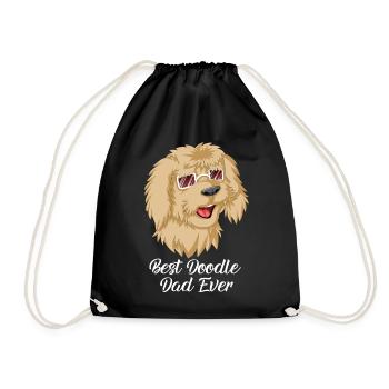 Golden Doodle Papa Hund mit Sonnenbrille - Turnbeutel - Schwarz - Vorne