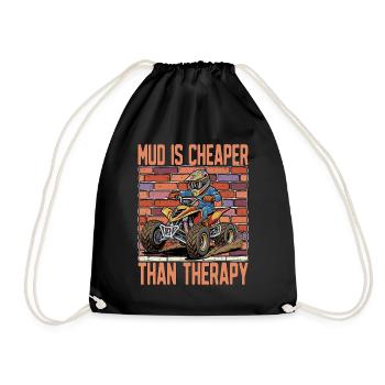 La boue de course est moins chère que la thérapie tout-terrain - Sac de sport léger - noir - Devant