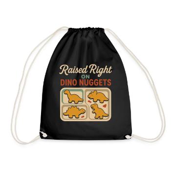 Dino Nuggets Nostalgie Drôle Snack Dinosaure - Sac de sport léger - noir - Devant