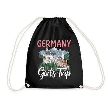 Germany Girls Trip Neuschwanstein Castle - Turnbeutel - Schwarz - Vorne