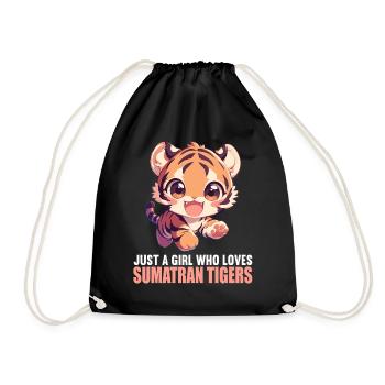 Sumatra-Tiger - Turnbeutel - Schwarz - Vorne