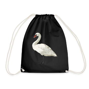 Swans Swan - Drawstring Bag - black - Front
